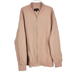 MVP Collections Bomber Jacket New Rose Full Zip Size 5XL Ribbed knit collar